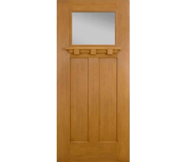 Eatonton Craftsman Light Fiberglass Entry Door