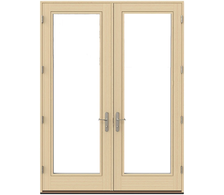 Eatonton Pella Lifestyle Series Wood Double Hinged Patio Doors