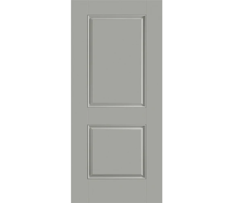 Eatonton Two Panel Square Fiberglass Entry Door